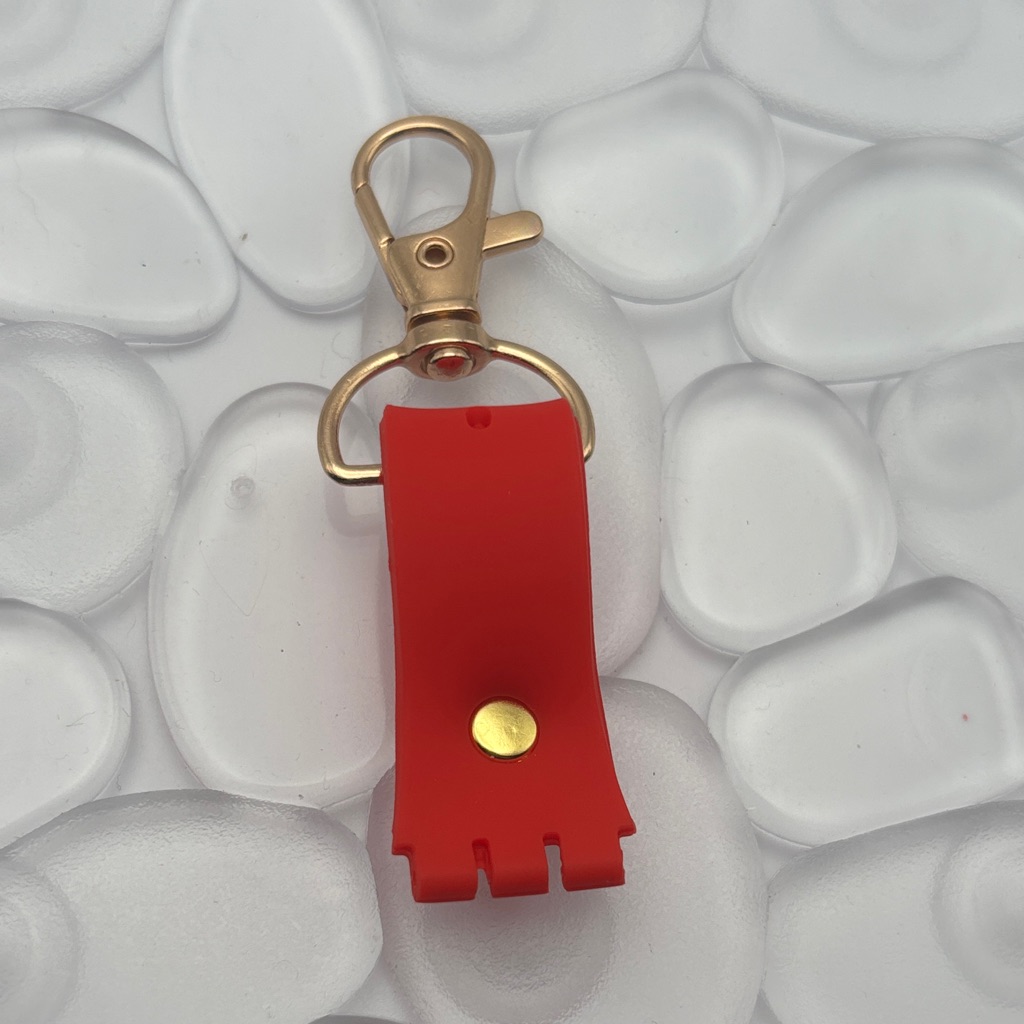 Red  Gold Swatch Clip  Fits Gent Swatch Watch Face